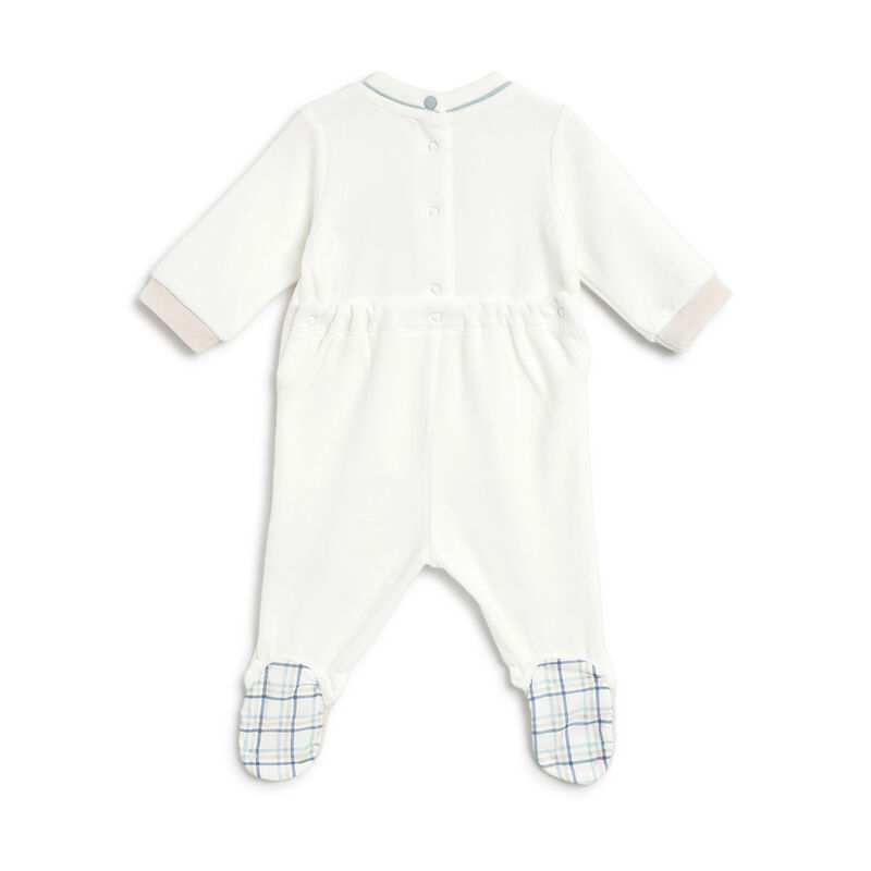 Boys Bronze Applique Nappy Opening Babysuit image number 1